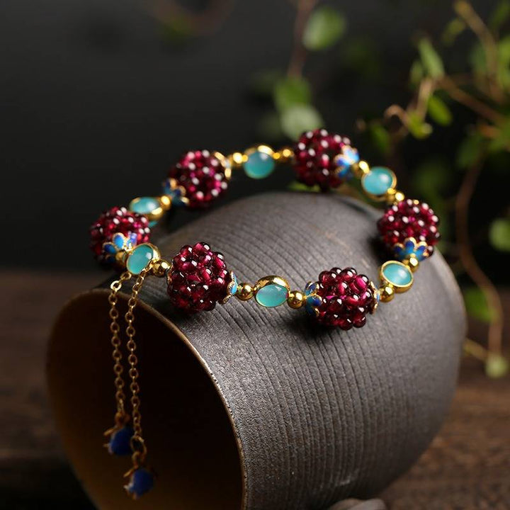Berries-armbånd med naturstein