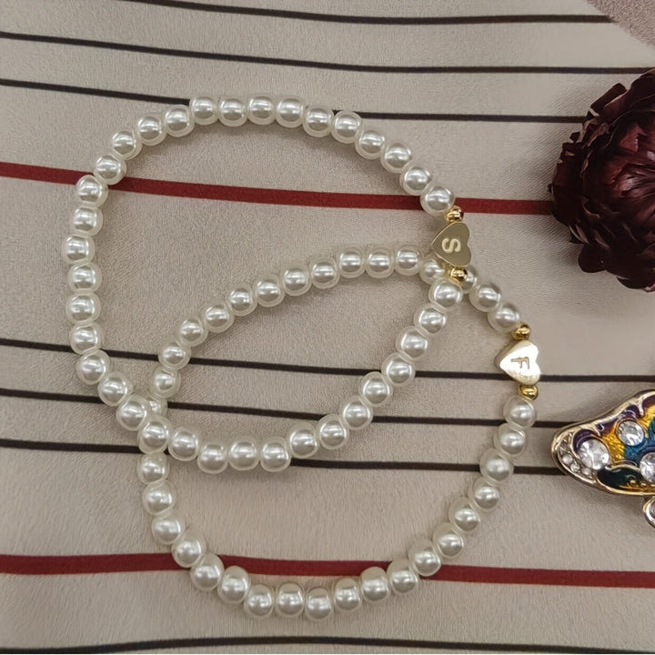 Elegant armbånd med hjerte-initial (A-Å)
