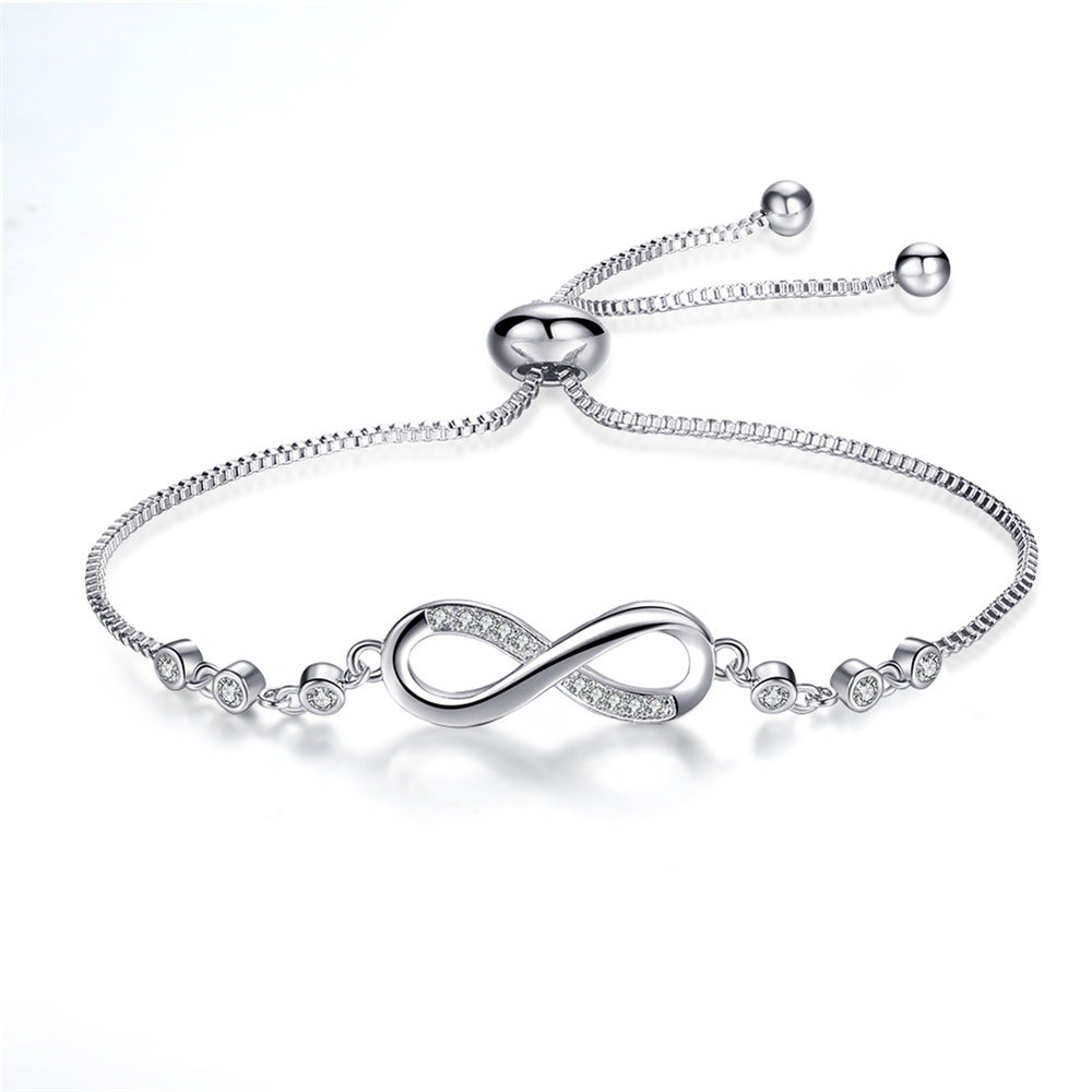 Elegant justerbart infinity-armbånd i rosegull