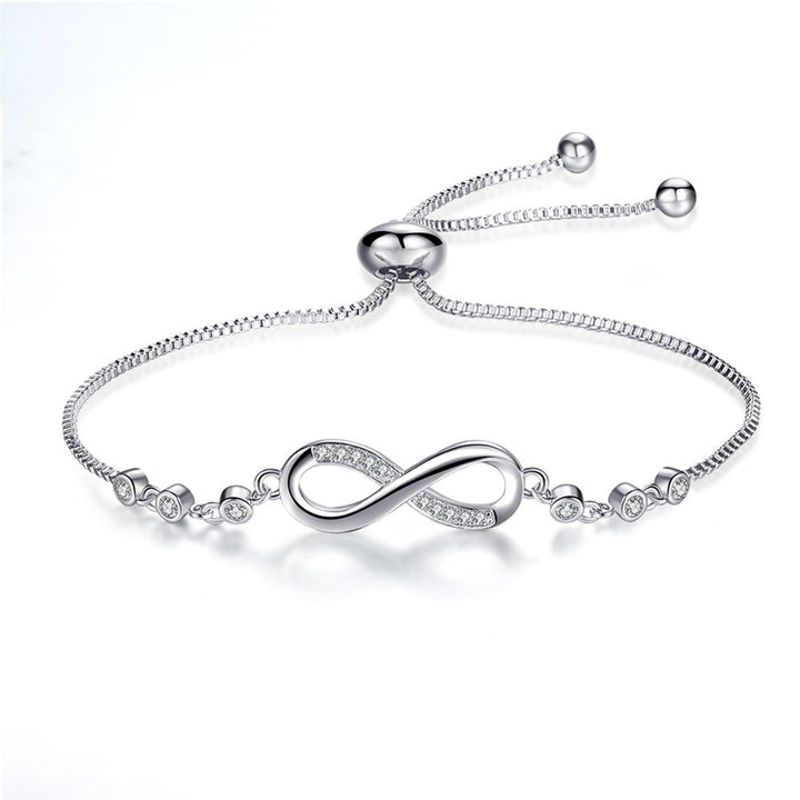 Elegant justerbart infinity-armbånd i rosegull