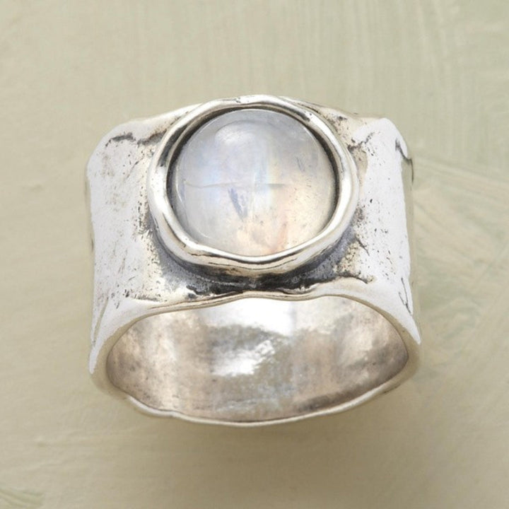 Boho-ring med månestein