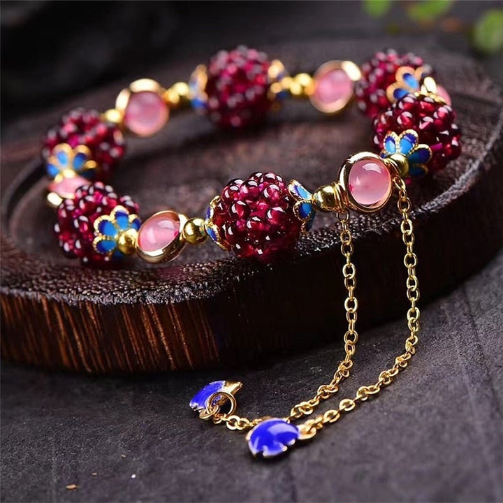 Berries-armbånd med naturstein