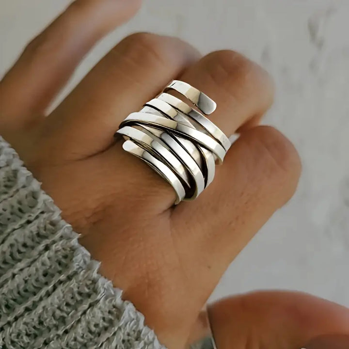 Elegant vintage sølvring