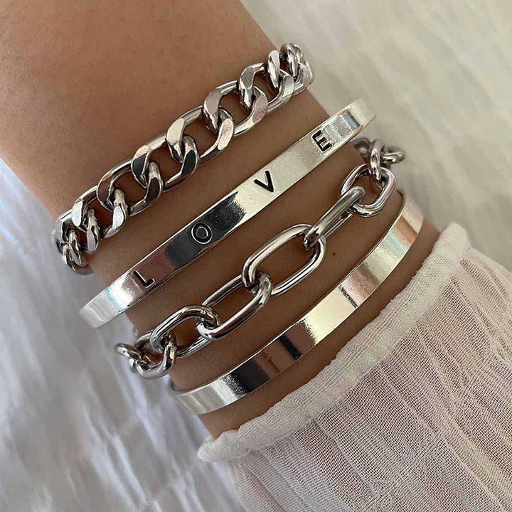Élan Mercer-armbåndssett i hvitt gull