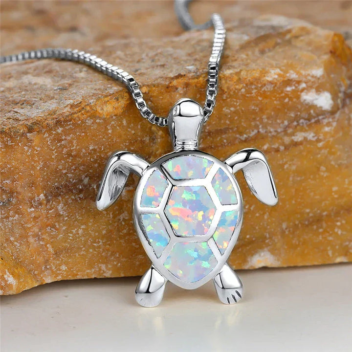 Vintage skilpaddevedheng i grønn ildopal