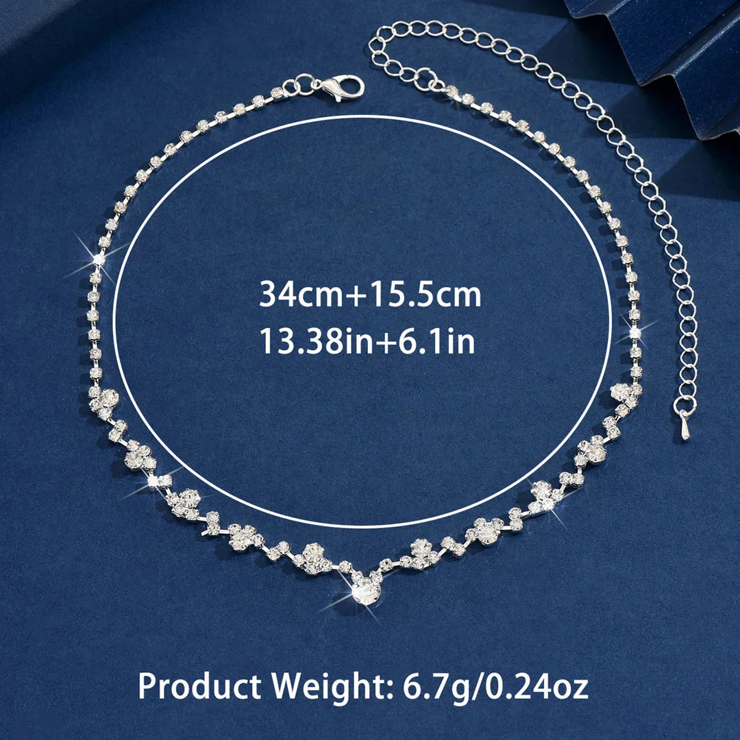Elegant bryllupshalskjede med diamanter