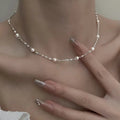 Elegant halskjede med skinnende perler