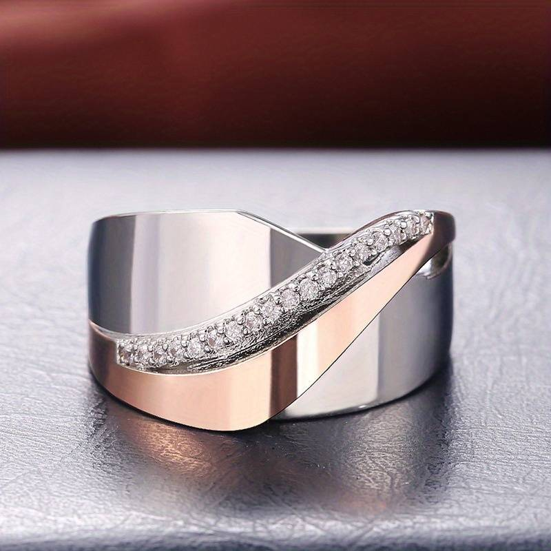 Elegant skinnende rosegullring