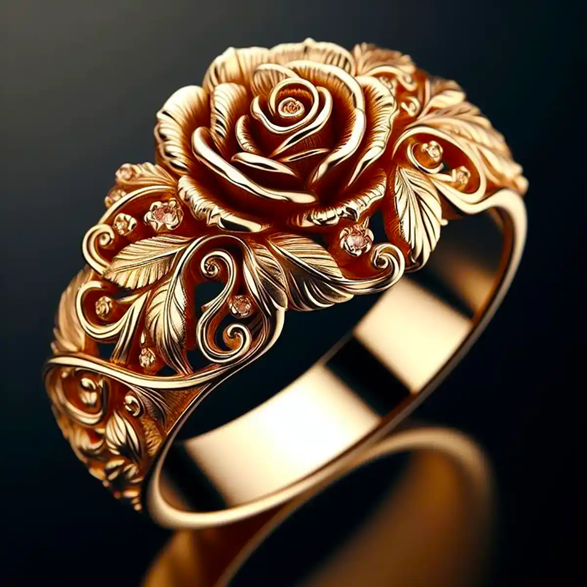 Gyllen blomsterring